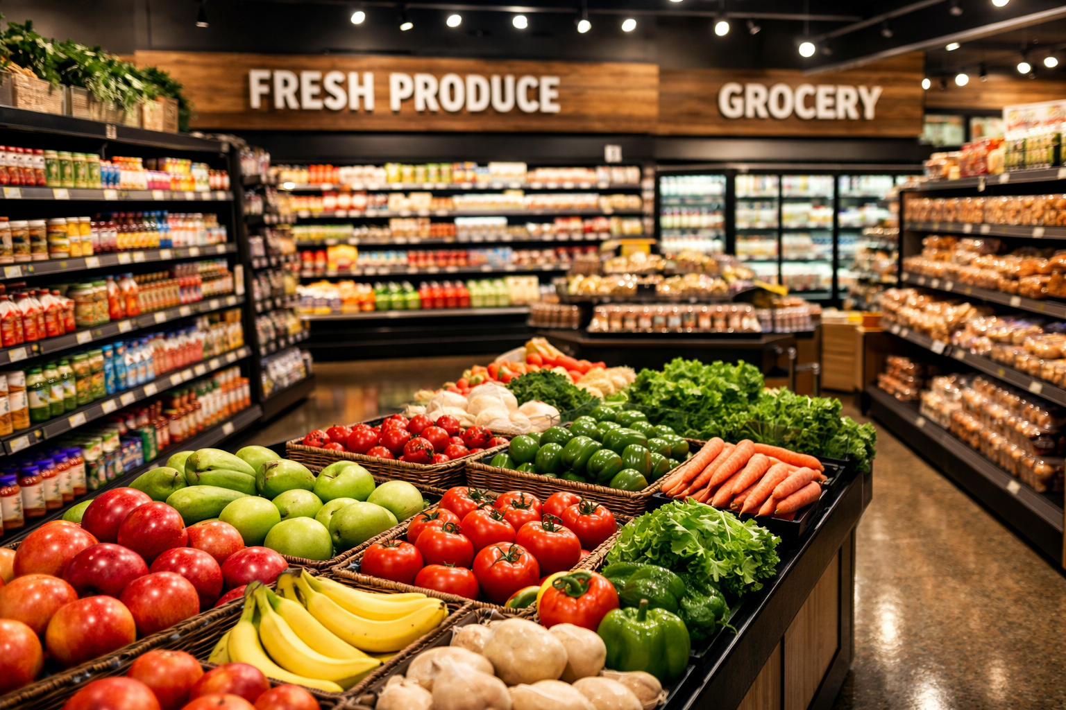 Well stocked grocery store
